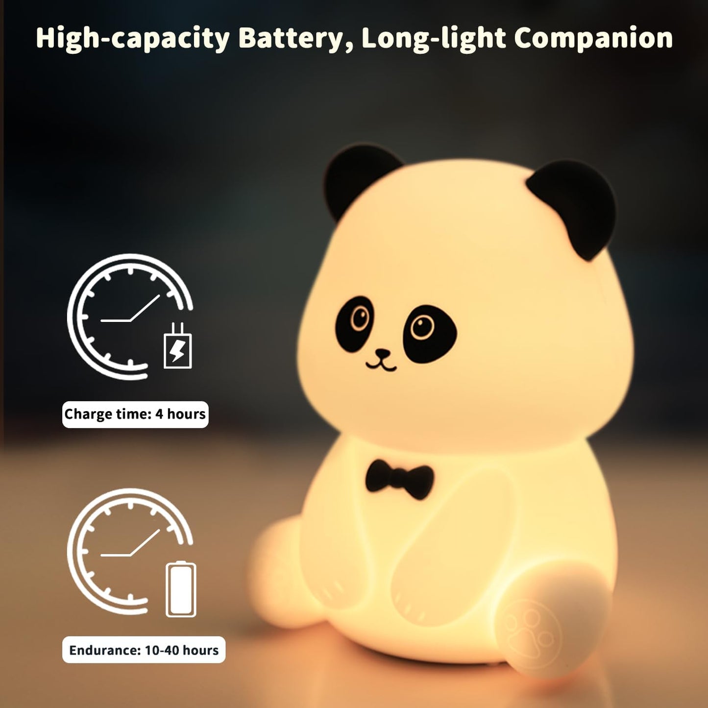 Cute Panda Squishy LED Lamp
