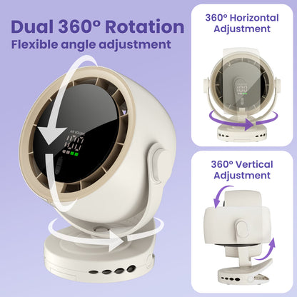 Desk Fans, Wall Mount 3-in-1 Design
