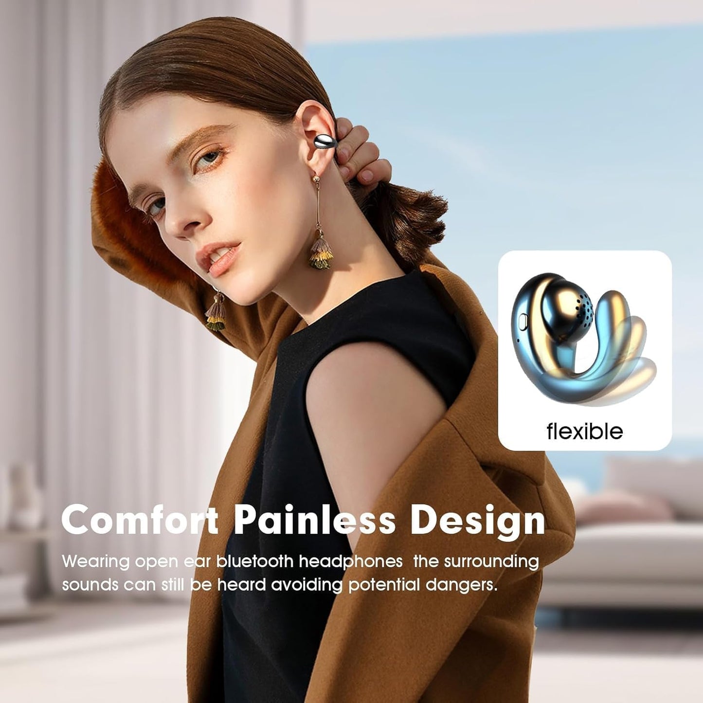 Wireless Earbuds with Earhooks