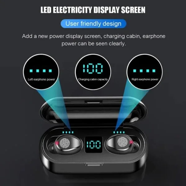 F9 TWS Wireless Bluetooth Earbuds