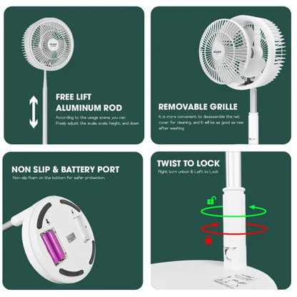 ICARER FAMILY® Foldable Fan with Light(4000mAh)