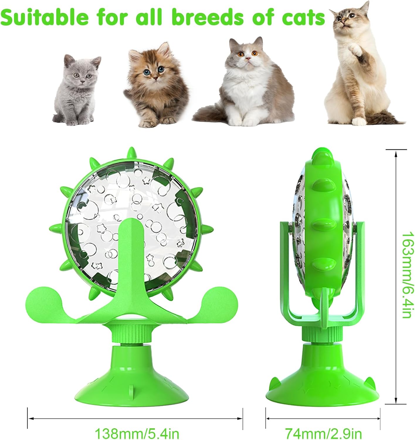 Food Throwing Toy with Hopper for Cats and Dogs