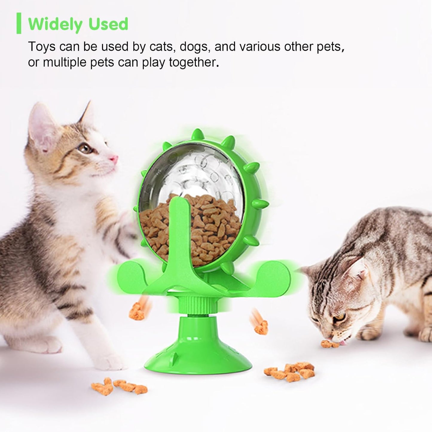 Food Throwing Toy with Hopper for Cats and Dogs
