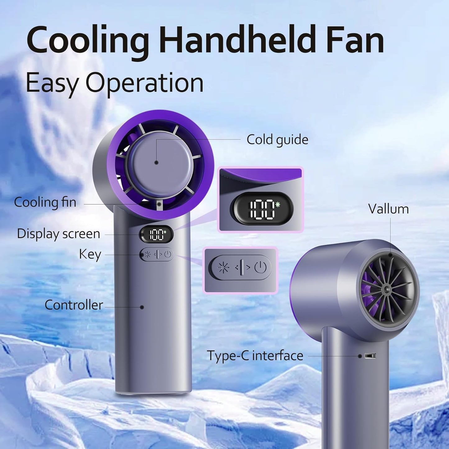 Handheld high speed cooling fan