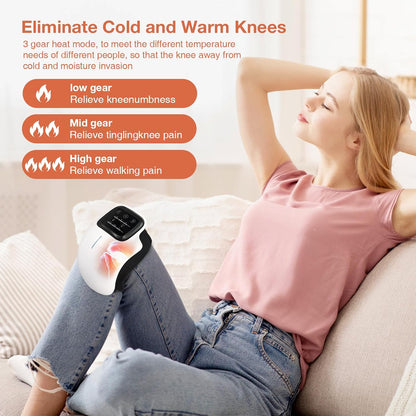 Cordless Knee Massager with Powerful Infrared Heating