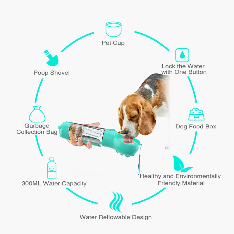 Cat Feeder,Dog Sturdy Puppy Bag Clip Food Feeding Spoon Multi-Function