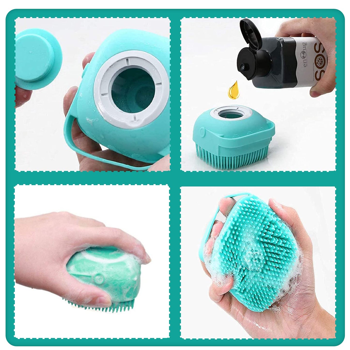 Soft Silicone Pet Shampoo Massager Brush