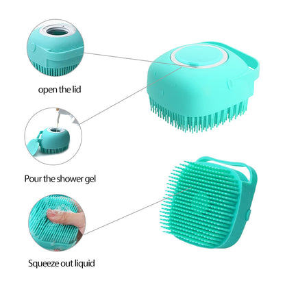 Soft Silicone Pet Shampoo Massager Brush
