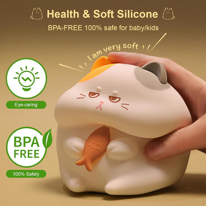 Cute Sad Cat Night Lamp for Kids