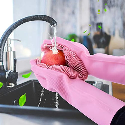 Silicone Cleaning Brush Gloves